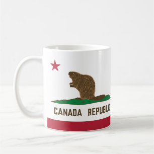 Canada Republic California Flag Beaver Coffee Mug