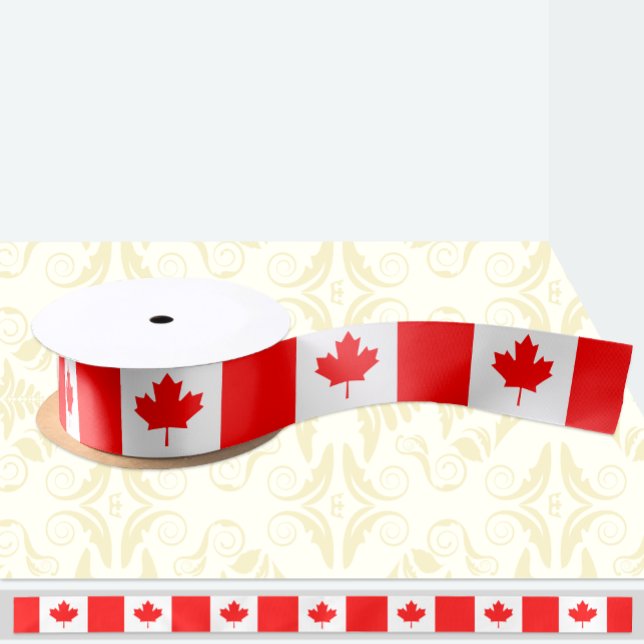 Canada Ribbon, fashion /sports, Canadian Flag Satin Ribbon (Creator Uploaded)