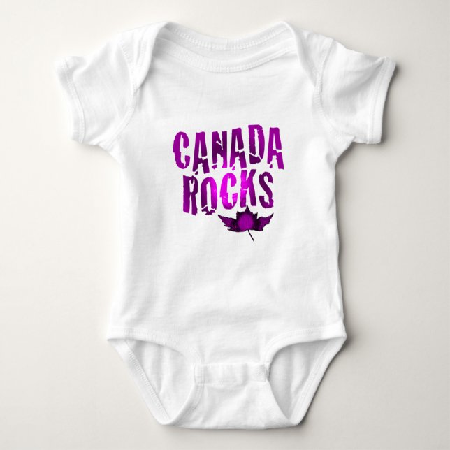Canada Rocks Baby Bodysuit (Front)