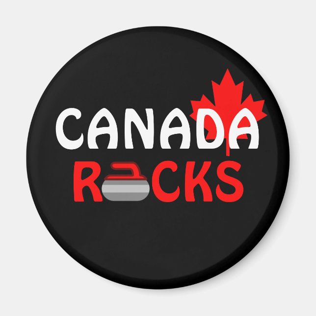 Canada Rocks - Curling Magnet (Front)
