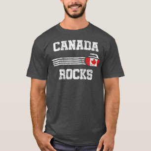 Canada Rocks Vintage Curling  T-Shirt
