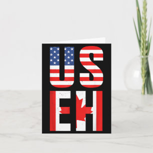 Canada Root Eh Usa Aamerica Flag Proud Canadian Card