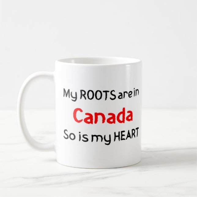 canada roots coffee mug (Left)