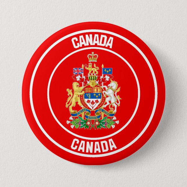 Canada Round Emblem 7.5 Cm Round Badge (Front)