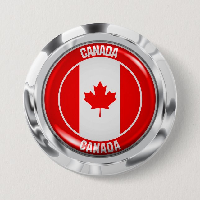 Canada Round Emblem 7.5 Cm Round Badge (Front)