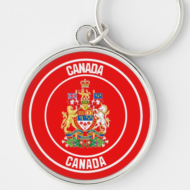Canada Round Emblem Key Ring (Front)