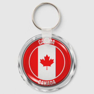Canada Round Emblem Key Ring