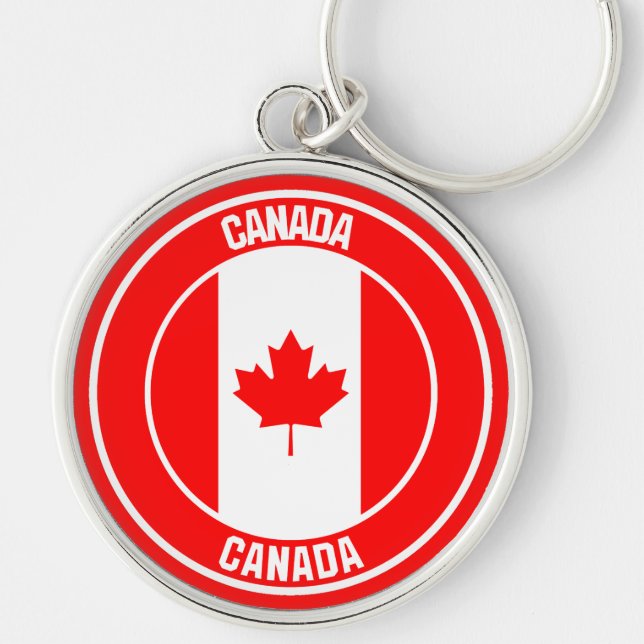Canada Round Emblem Key Ring (Front)