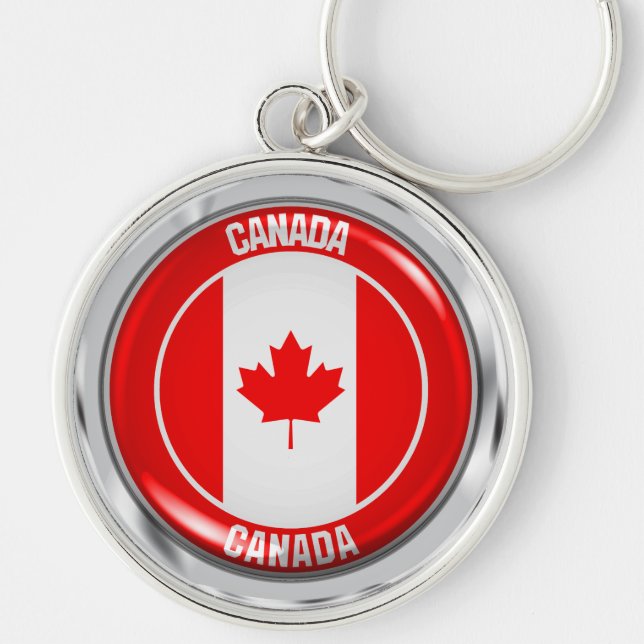 Canada Round Emblem Key Ring (Front)
