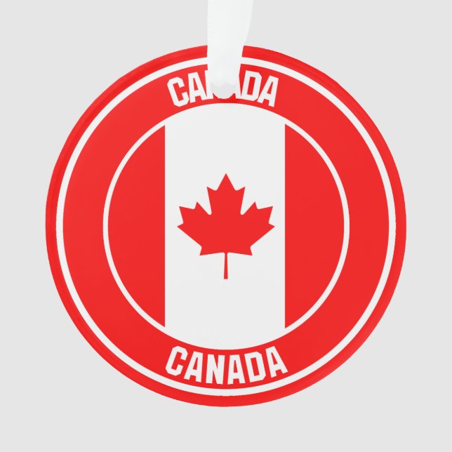Canada Round Emblem Ornament (Front)