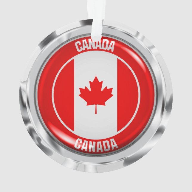 Canada Round Emblem Ornament (Back)