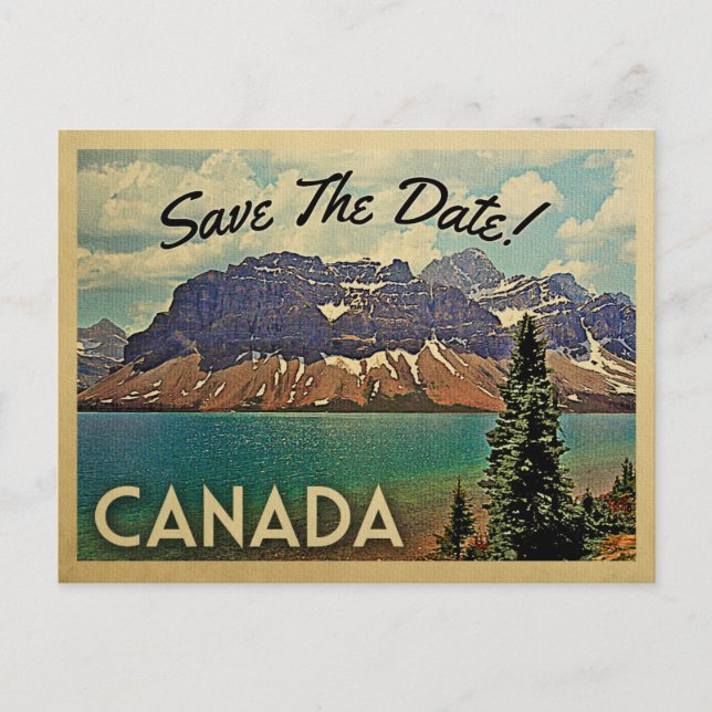 Canada Save The Date Vintage Postcards (Front)