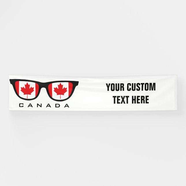 Canada Shades custom text & colour banner (Horizontal)