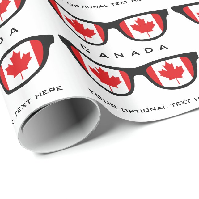 Canada Shades custom text & colour wrapping paper (Roll Corner)