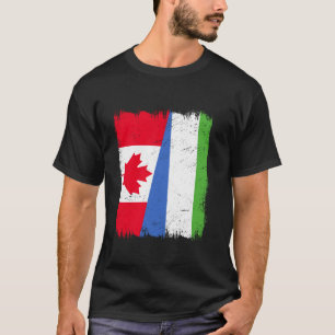 Canada Sierra Leone Half Flag Canadian Sierra Leon T-Shirt