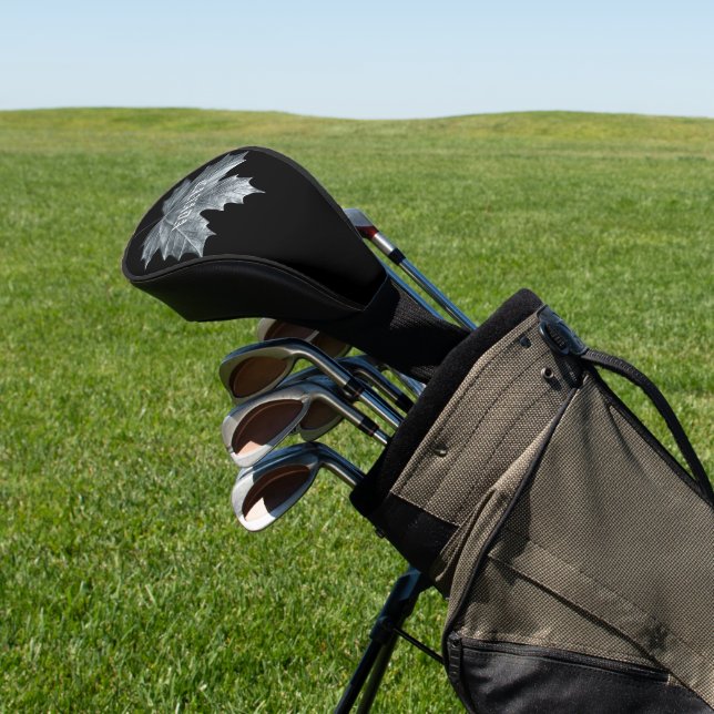 CANADA SILVER MAPLE LEAF GOLF HEAD COVER (In Situ)