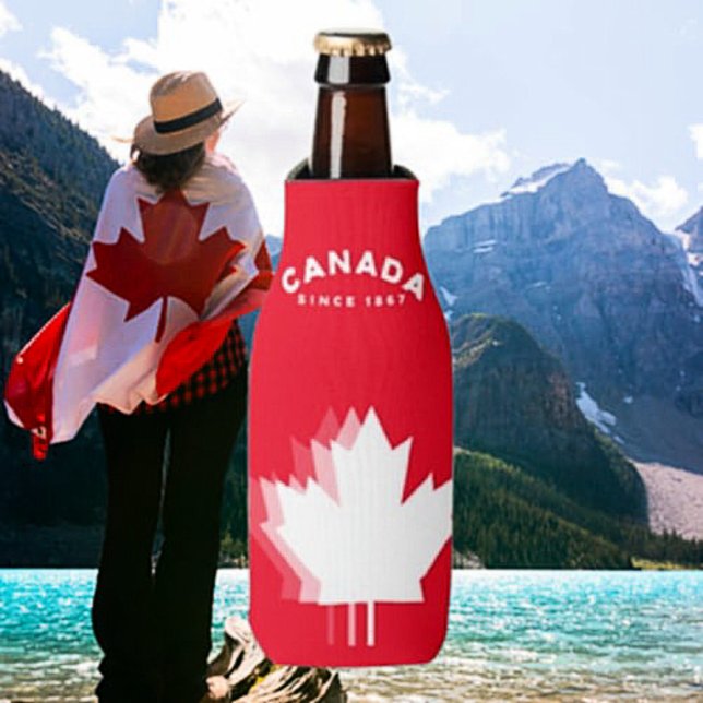 Canada Since 1867 Bottle Cooler (Creator Uploaded)