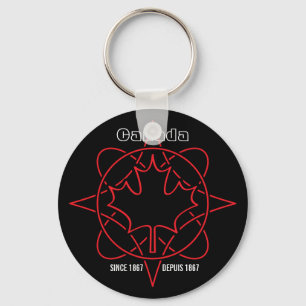 Canada Since 1867 Button Keychain