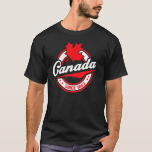 Canada Since 1867 Happy Canada Day Flag Vintage Ca T-Shirt