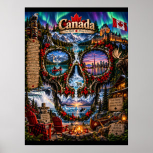 Canada Skull Art Print   State of Mind