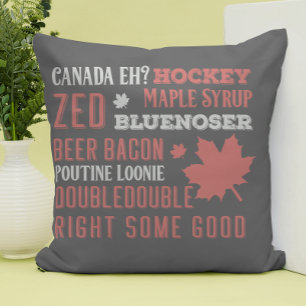 Canada Slang Subway Art  Cushion
