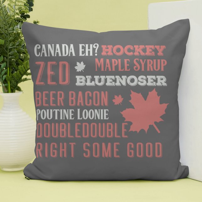 Canada Slang Subway Art  Cushion (Creator Uploaded)