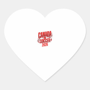 Canada Soccer 2026 Soccer Bold Country Typography Heart Sticker