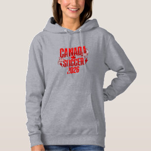 Canada Soccer 2026 Soccer Bold Country Typography Hoodie