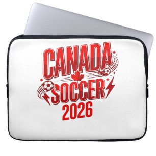 Canada Soccer 2026 Soccer Bold Country Typography Laptop Sleeve