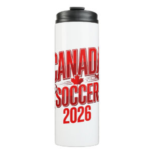 Canada Soccer 2026 Soccer Bold Country Typography Thermal Tumbler