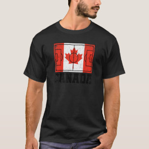 Canada Soccer Field Country Flag Canadian Pride T-Shirt