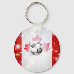 Canada soccer flag key ring
