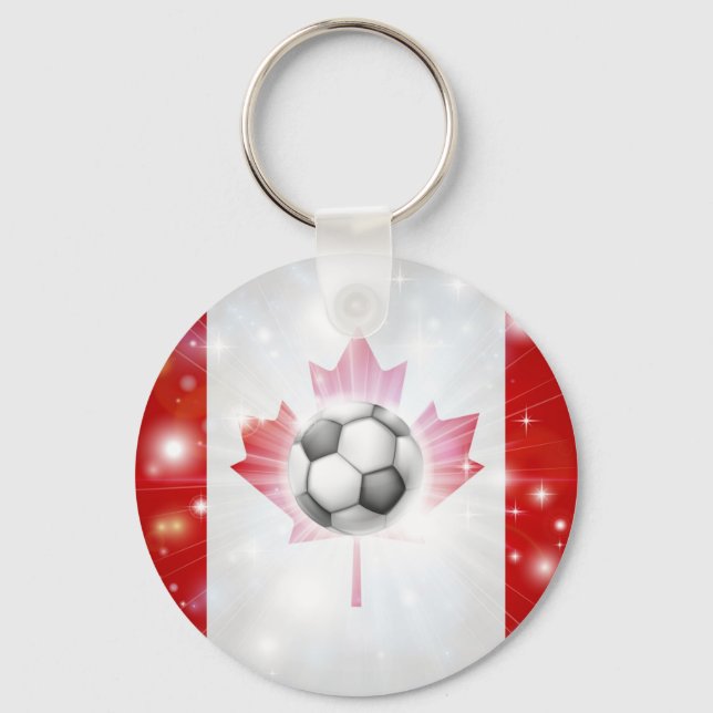 Canada soccer flag key ring (Front)