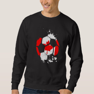 Canada Soccer Graphic Canada Flag Football Sports  Sweatshirt