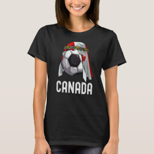 Canada Soccer Team 2022 Arab Keffiyeh Canada Flag  T-Shirt