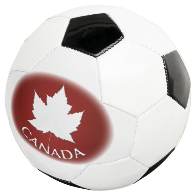 Canada Soccor Ball Personalised Maple Leaf Balls (Three Quarter)