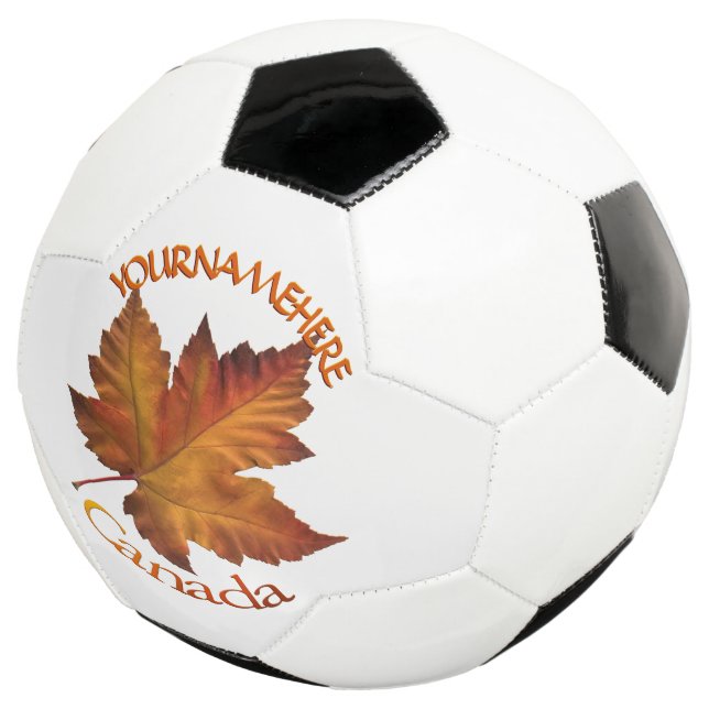 Canada Soccor Ball Personalised Maple Leaf Balls (Three Quarter)