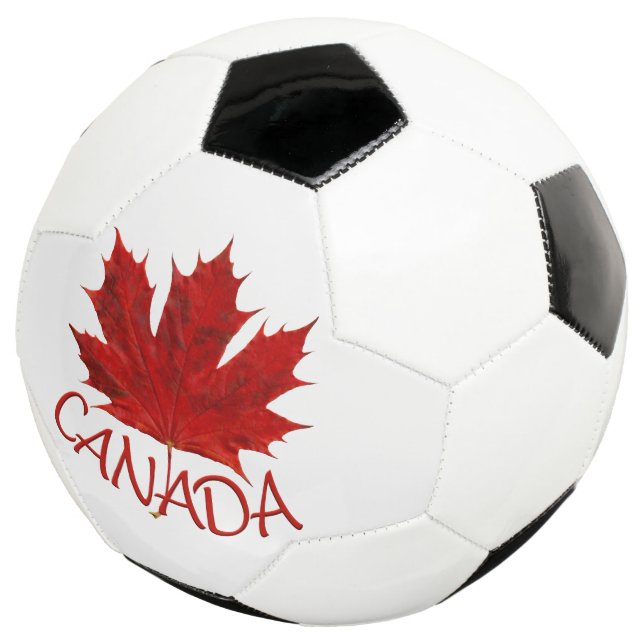 Canada Soccor Ball Personalised Maple Leaf Balls (Three Quarter)