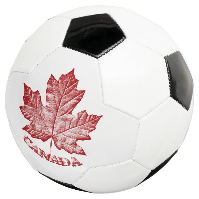 Canada Soccor Ball Personalised Maple Leaf Balls (Three Quarter)