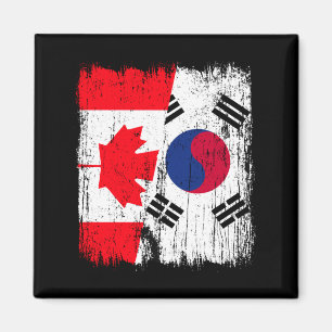 Canada south korea half flag canadian south korean magnet