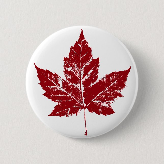 Canada Souvenir Buttons Canada Flag Maple Leaf Pin (Front)