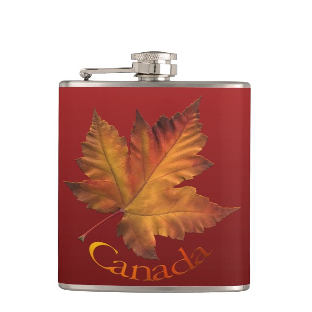 Canada Souvenir Flask Autumn Canada Drink Flask (Front)