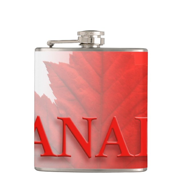 Canada Souvenir Flask Canada Flag Drink Flask Gift (Front)
