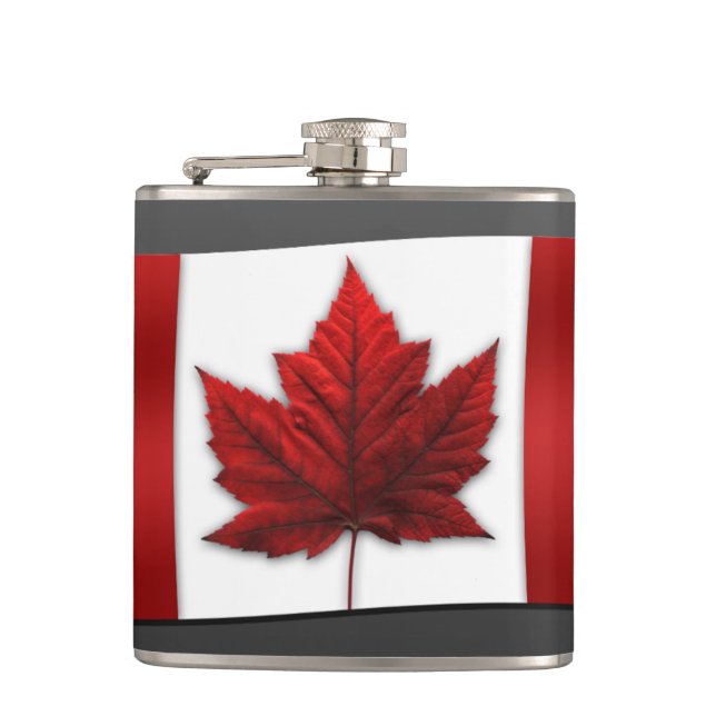 Canada Souvenir Flask Canada Flag Drink Flasks (Front)