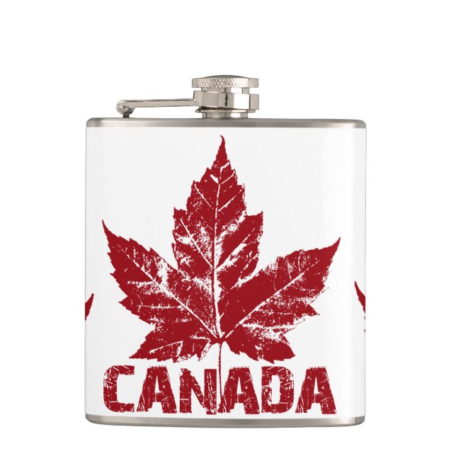Canada Souvenir Flask Cool Canada Drink Flask Gift (Front)