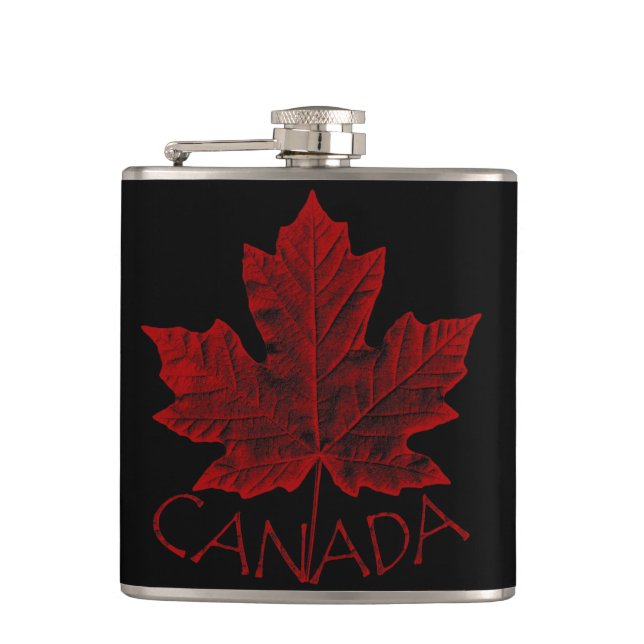 Canada Souvenir Flask Cool Canada Drink Flask Gift (Front)