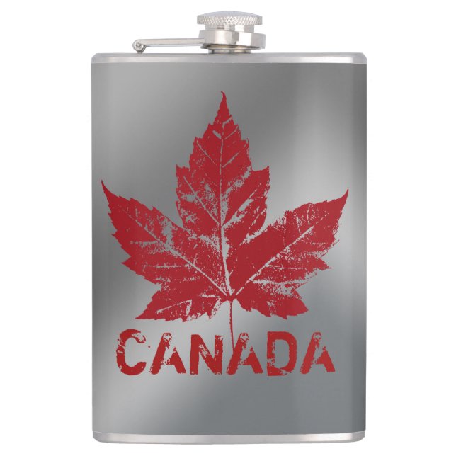 Canada Souvenir Flask Custom Canada Drink Flask (Front)