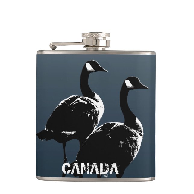 Canada Souvenir Flask Custom Canada Goose Flask (Front)