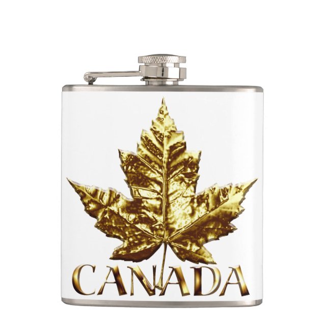 Canada Souvenir Flask Gold Medal Canada Flask (Front)