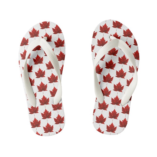 Canada Souvenir Flip Flop Sandals Canada Shoes (Footbed)